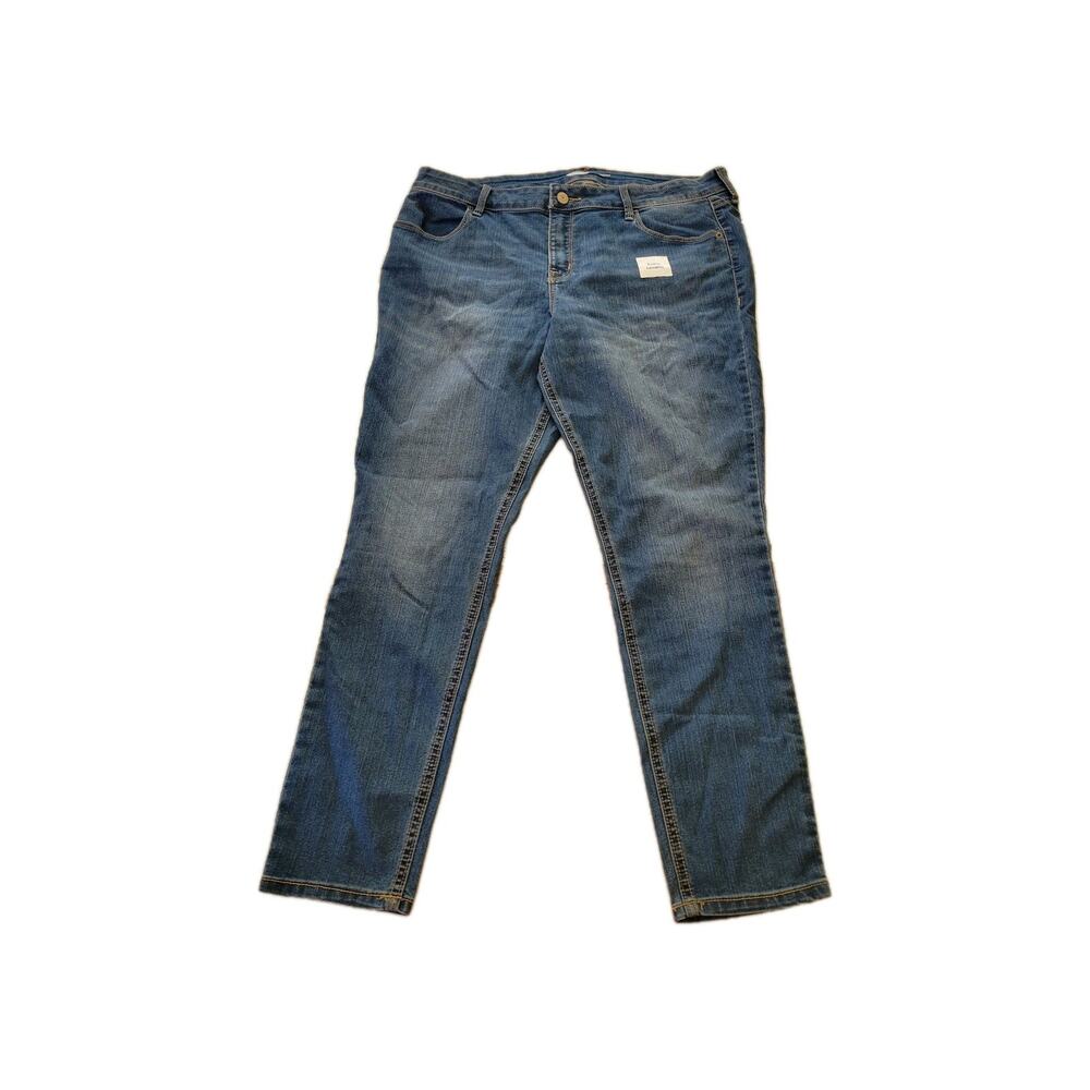 New Old Navy Womens Jeans Size 14 Blue Super Skinny Ankle